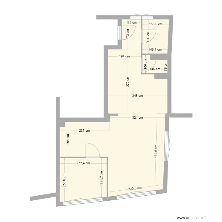 240434 La résidence. Plan de 5 pièces et 44 m2