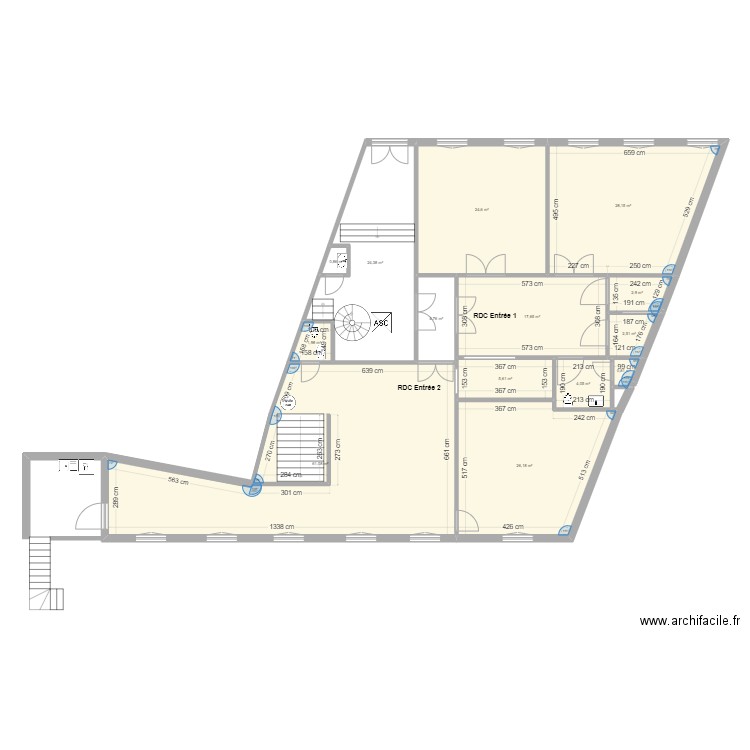 PRADO 221 - RDC. Plan de 14 pièces et 206 m2