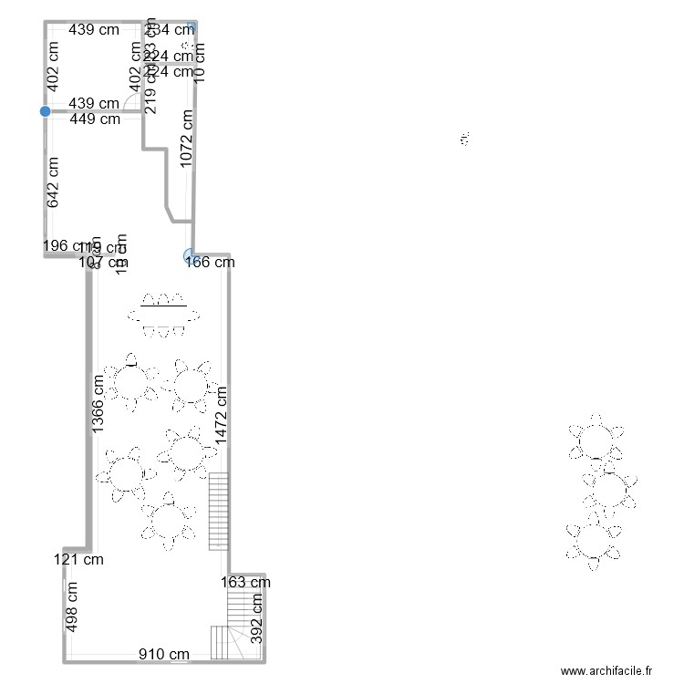 bastide mery. Plan de 2 pièces et 200 m2