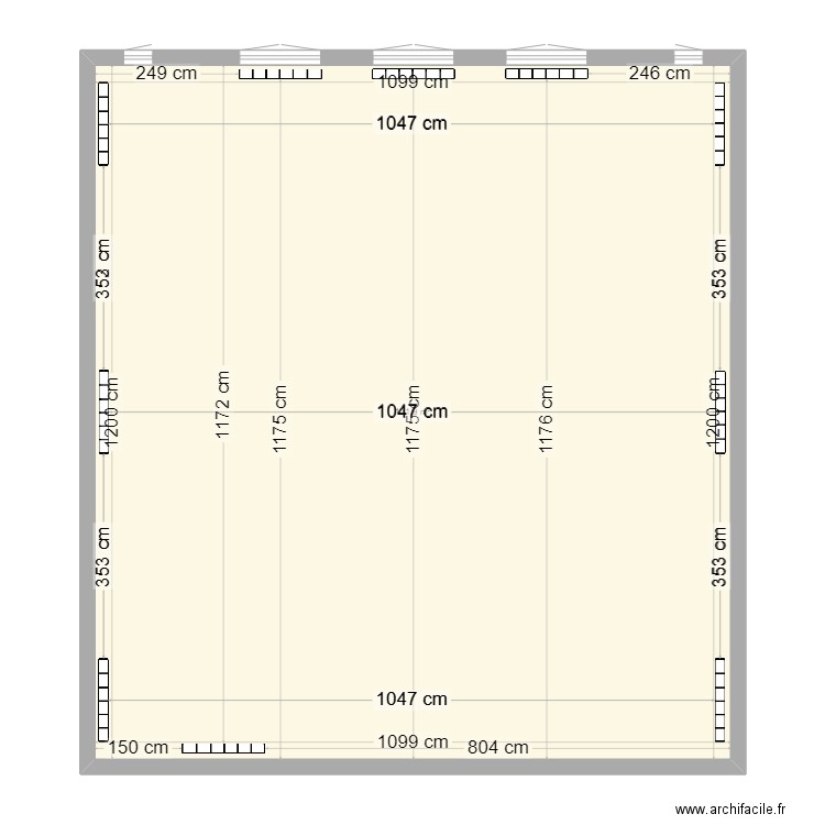 2ème étage PP58. Plan de 1 pièce et 132 m2