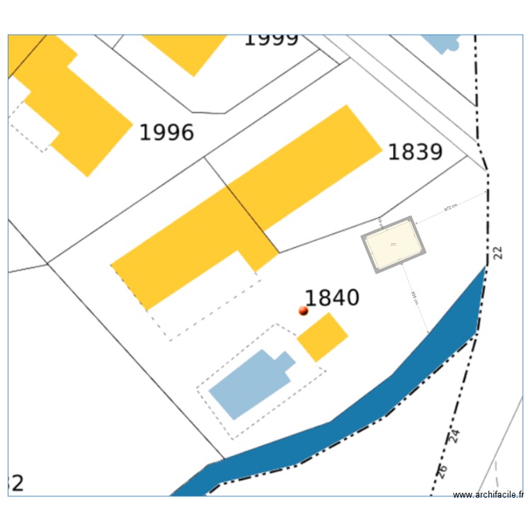 MORANT. Plan de 1 pièce et 29 m2