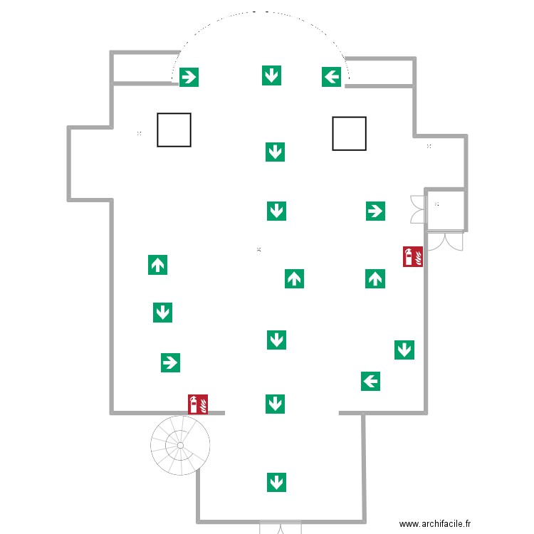 plan de l'église. Plan de 0 pièce et 0 m2