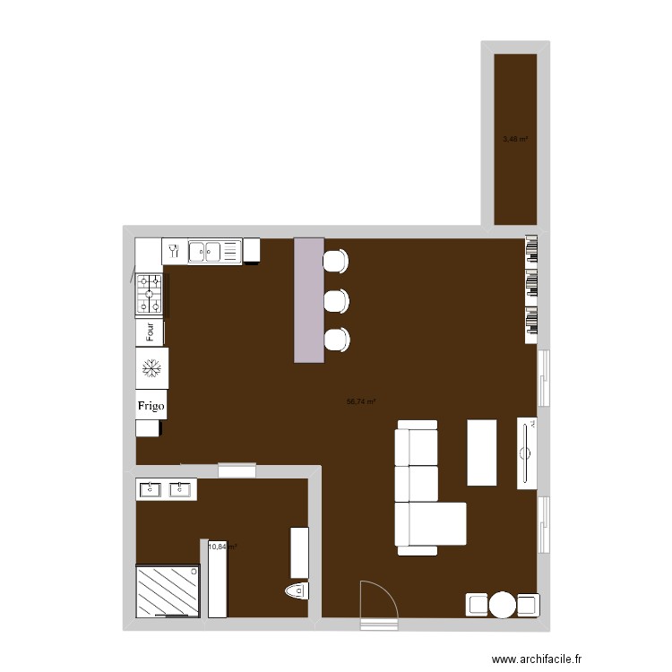 Kylie, Marwa Lylia, Aylia. Plan de 3 pièces et 71 m2