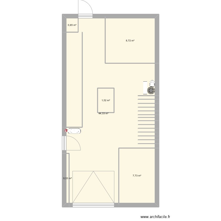 Bosméléac. Plan de 6 pièces et 65 m2