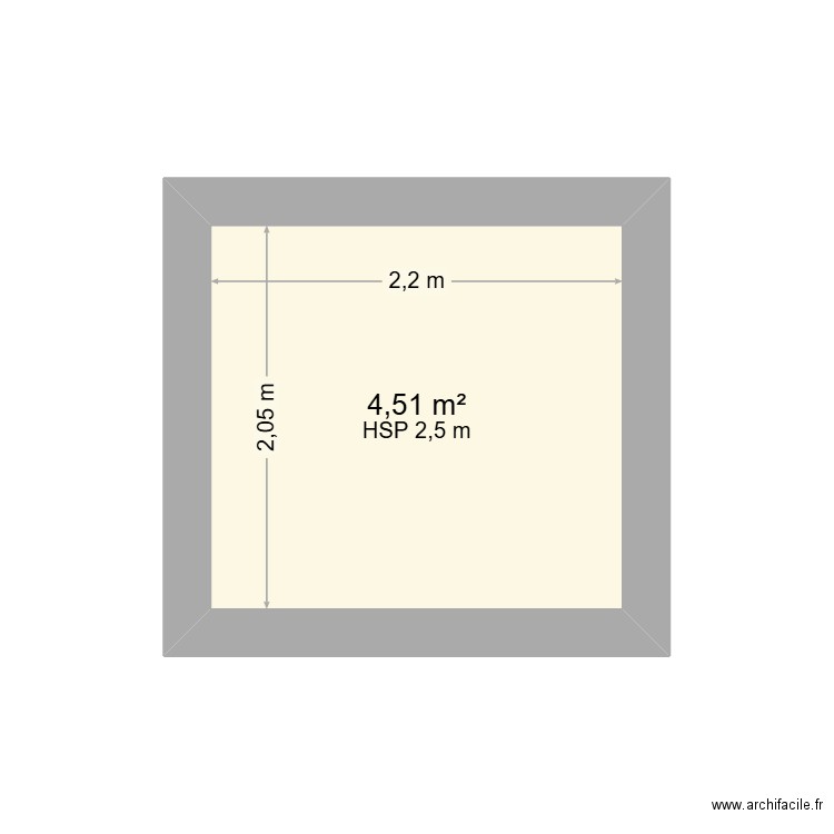 52 Alpy 2e droite. Plan de 1 pièce et 5 m2