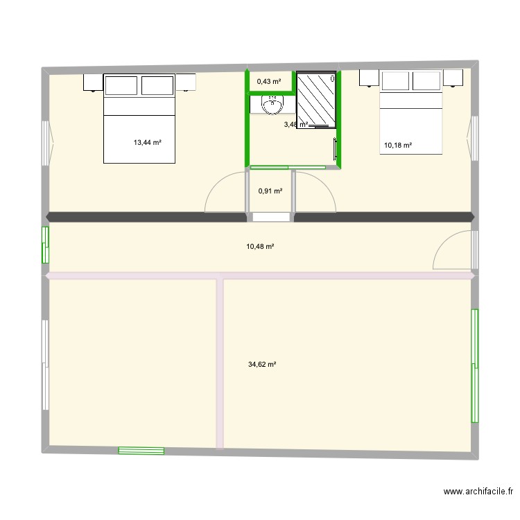 raymond poincarré. Plan de 13 pièces et 153 m2