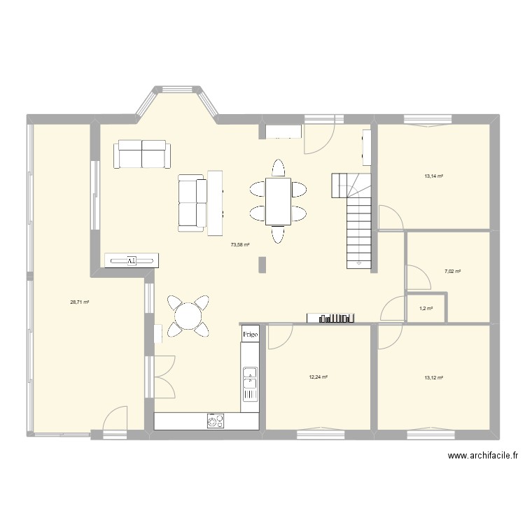 grabels. Plan de 7 pièces et 149 m2