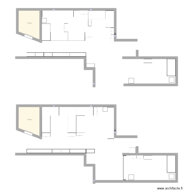 Zone_de _contrôle_V2. Plan de 2 pièces et 15 m2