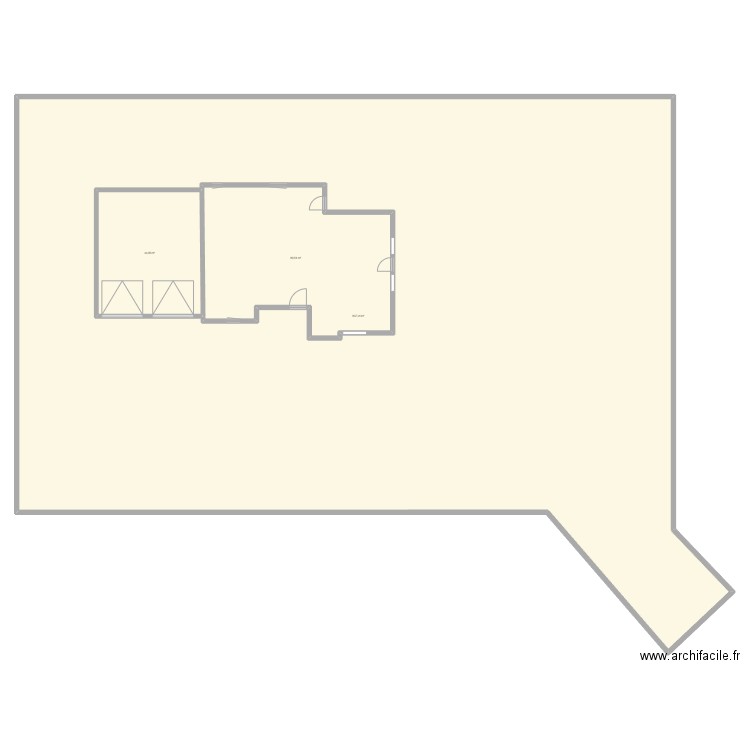 Maison sapee v1. Plan de 3 pièces et 1098 m2