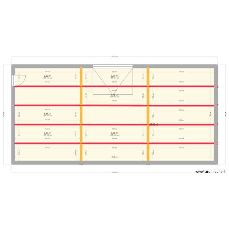 ronalduc 3. Plan de 9 pièces et 98 m2