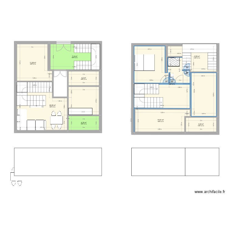 Momomarwa . Plan de 9 pièces et 124 m2