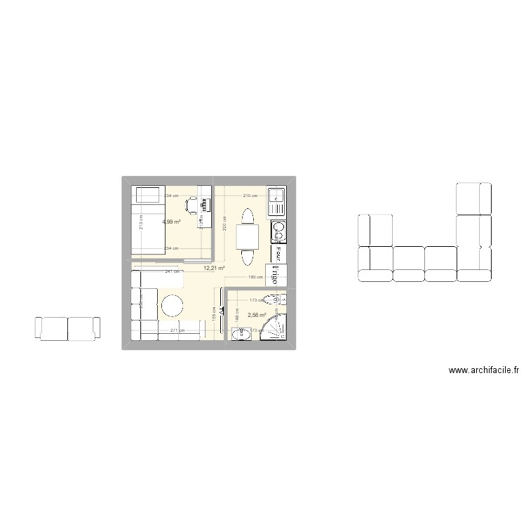 ART PLASTIQUE. Plan de 3 pièces et 20 m2