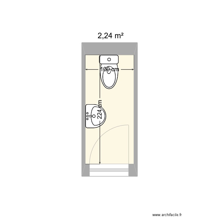 MILLE Marie Josée. Plan de 1 pièce et 2 m2