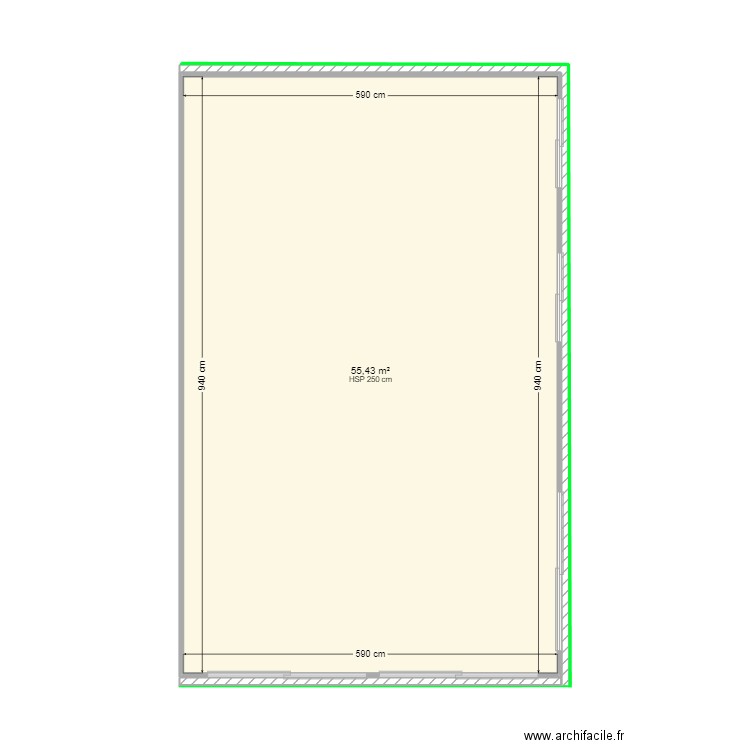 Club house la buisse. Plan de 1 pièce et 55 m2