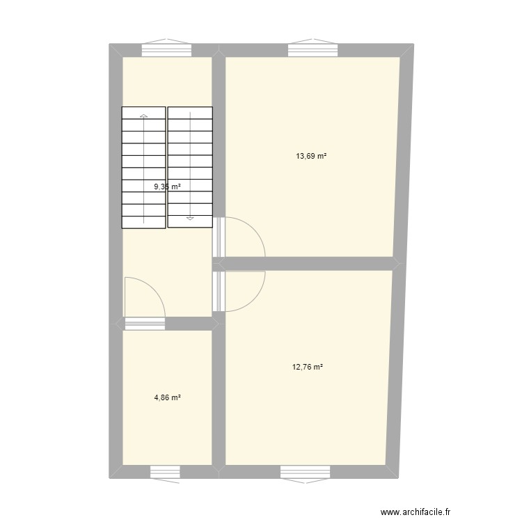 Limal Gery Everaerts - 1er Etage. Plan de 4 pièces et 41 m2