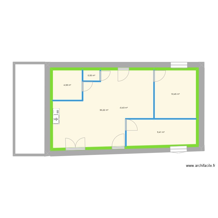 D3C RDC V2-. Plan de 6 pièces et 117 m2