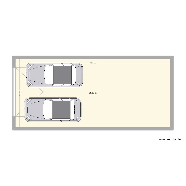 sous sol veigy. Plan de 1 pièce et 54 m2