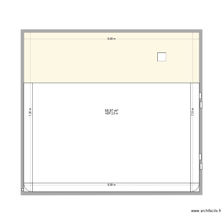 CYCLORAMA MVS FRANCE. Plan de 1 pièce et 59 m2