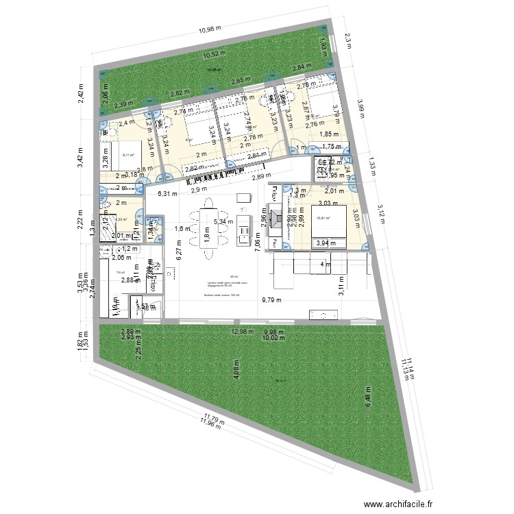 jomeulet2. Plan de 9 pièces et 76 m2