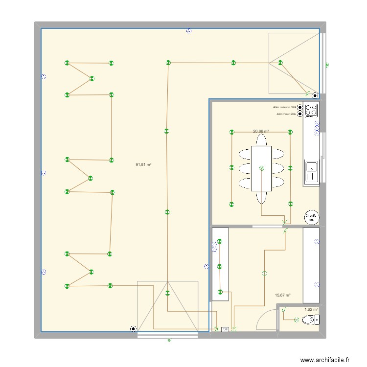 plan sylvain. Plan de 4 pièces et 130 m2