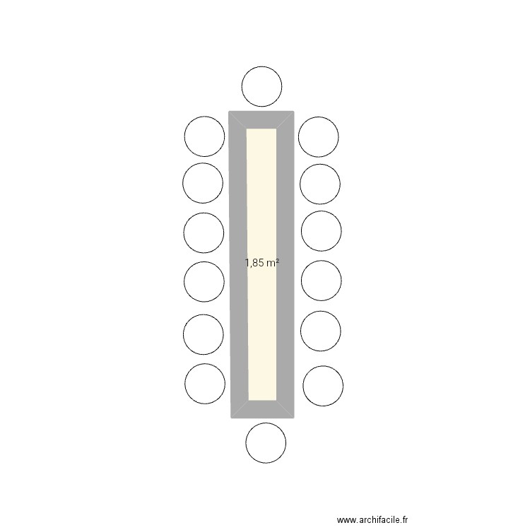 Table . Plan de 1 pièce et 2 m2