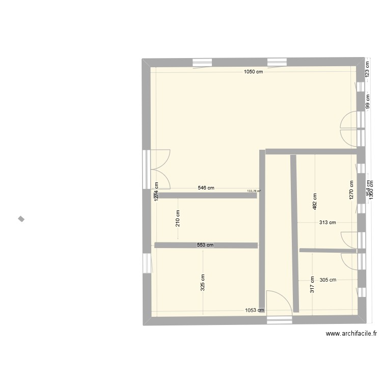 certines 2. Plan de 1 pièce et 134 m2