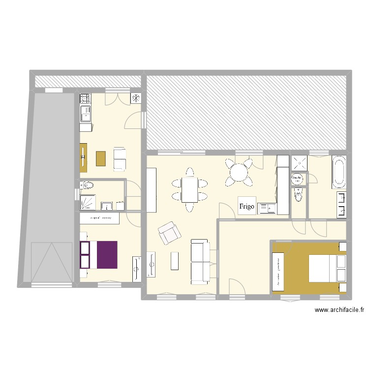  CUINCHY. Plan de 12 pièces et 160 m2