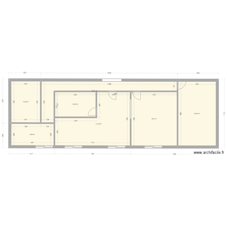 CASTE 2. Plan de 7 pièces et 135 m2