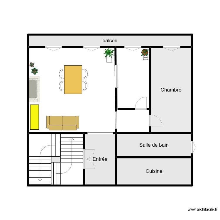 plan d'expo. Plan de 9 pièces et 29 m2