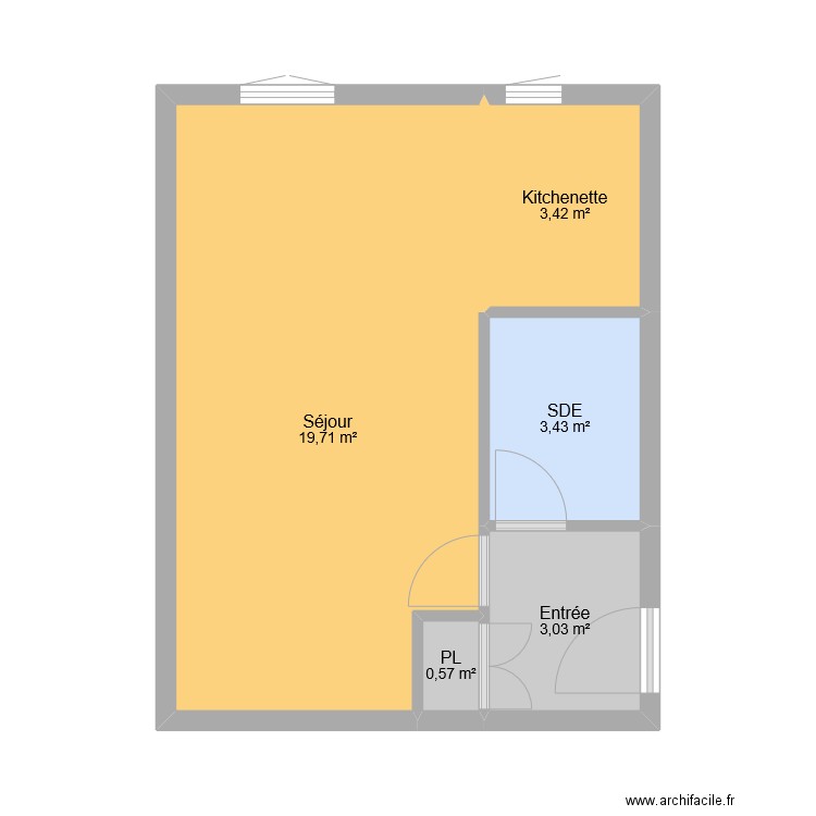 Metz Grand conseil. Plan de 5 pièces et 30 m2