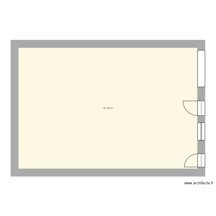 jean jaures. Plan de 1 pièce et 102 m2