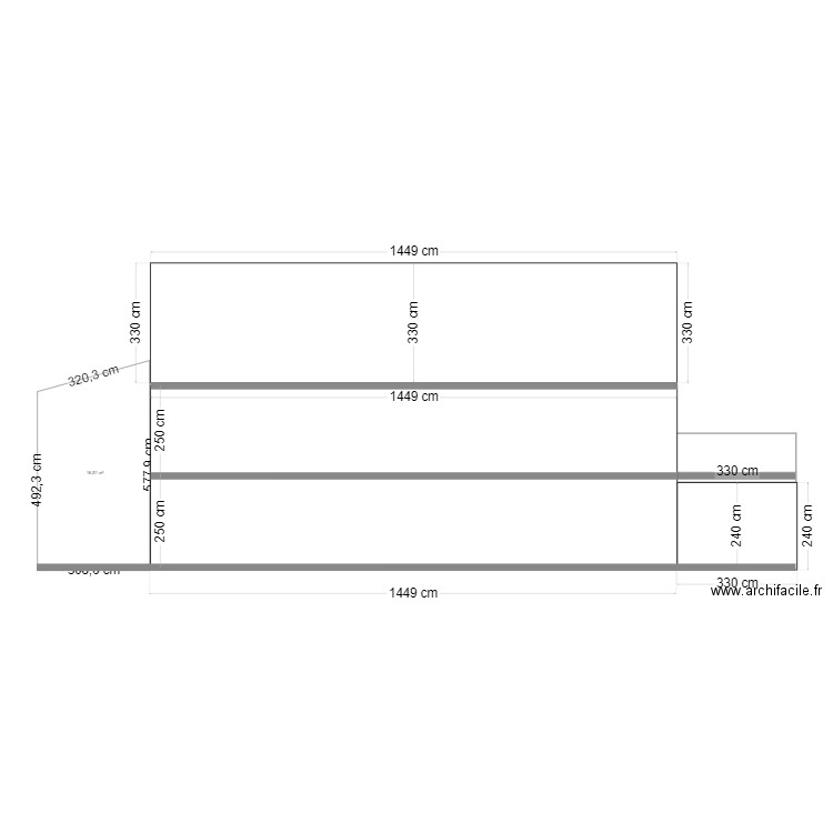 Plan coupe. Plan de 0 pièce et 0 m2