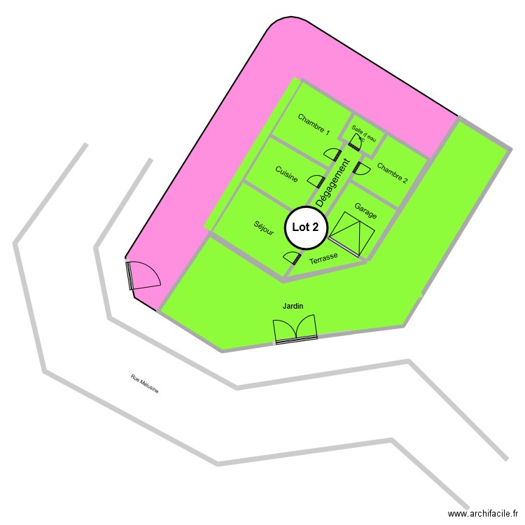 GIMENEZ lot 2.1. Plan de 7 pièces et 227 m2