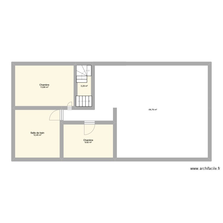 Maison. Plan de 5 pièces et 96 m2