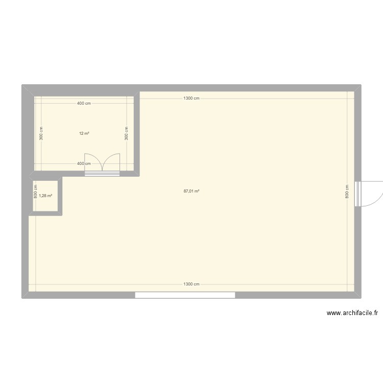 pbe les arcs. Plan de 3 pièces et 117 m2