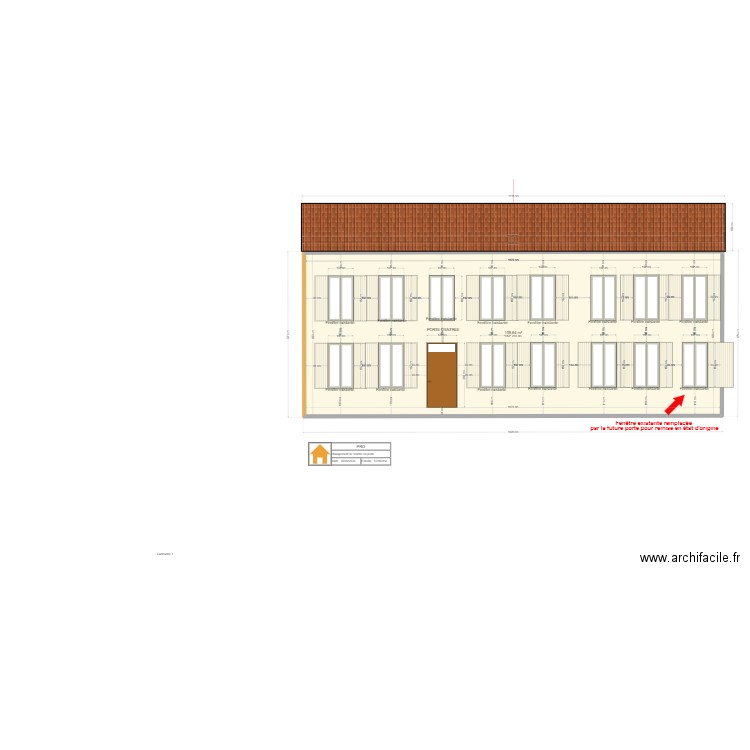 Plan de facade avant modification neuilly 1. Plan de 1 pièce et 110 m2