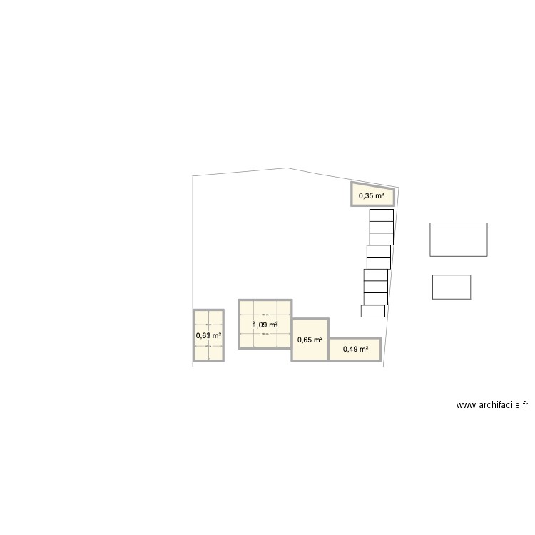 plan los planes. Plan de 5 pièces et 3 m2