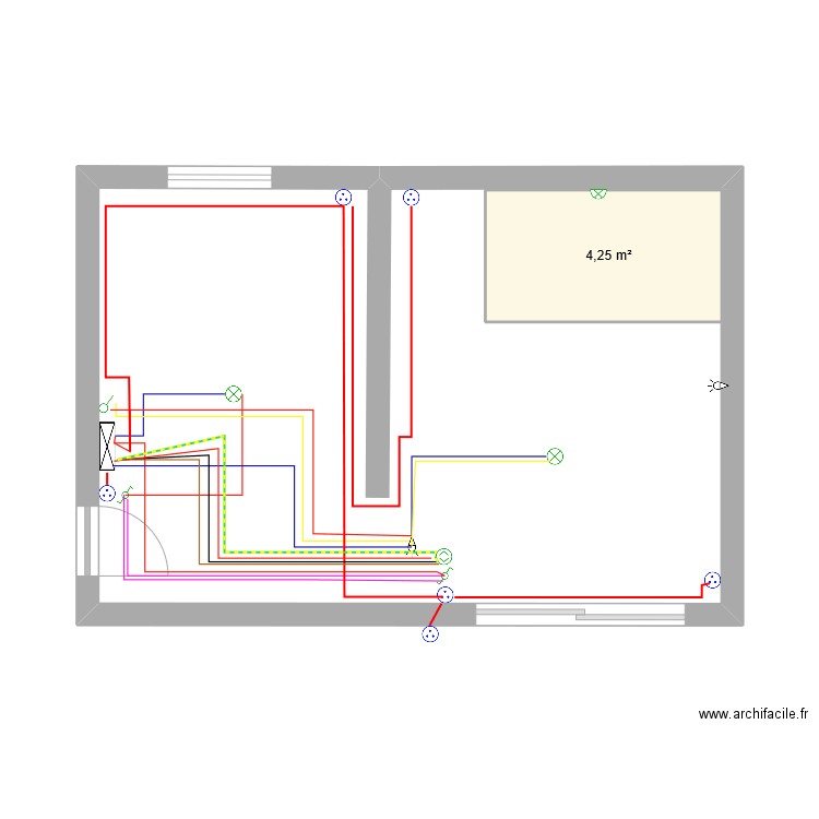 Mathieu. Plan de 1 pièce et 4 m2