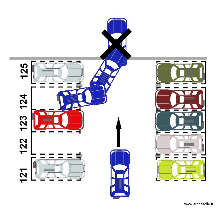 parking marche avant. Plan de 0 pièce et 0 m2