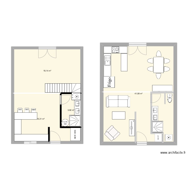 luz 1. Plan de 4 pièces et 79 m2