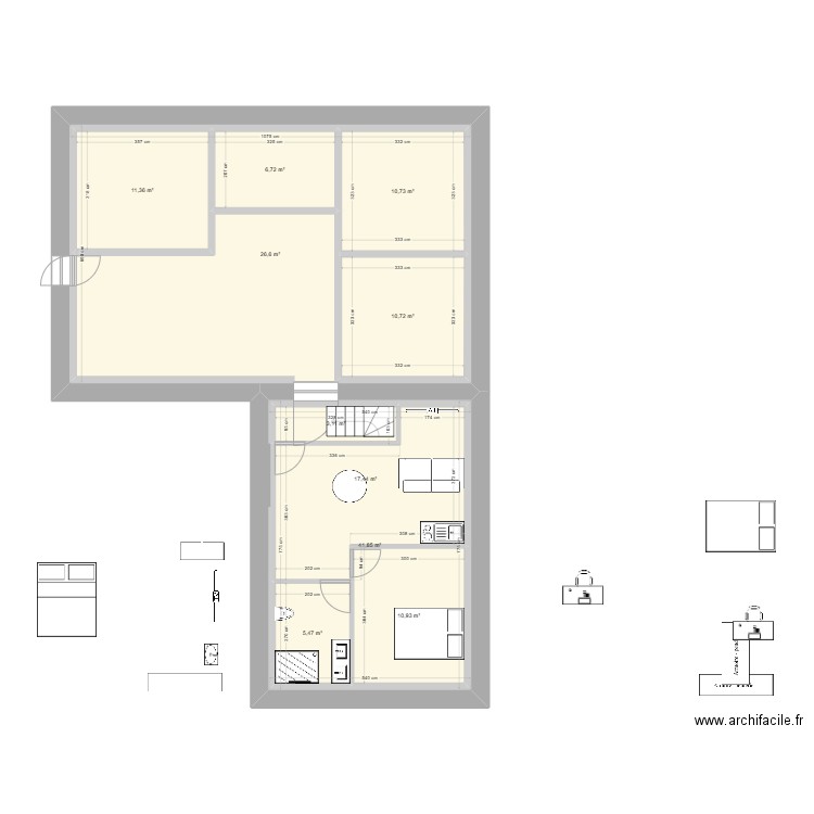 plan. Plan de 10 pièces et 193 m2