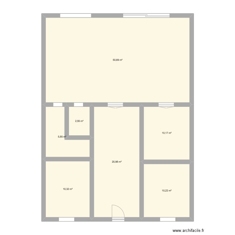 maison. Plan de 7 pièces et 111 m2