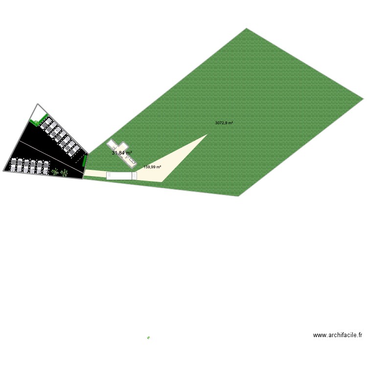 Piolenc 1. Plan de 1 pièce et 32 m2