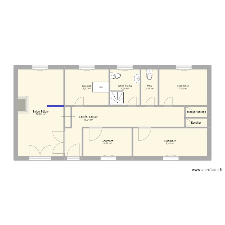 PRIMEVERES - MOELAN /MER. Plan de 11 pièces et 64 m2