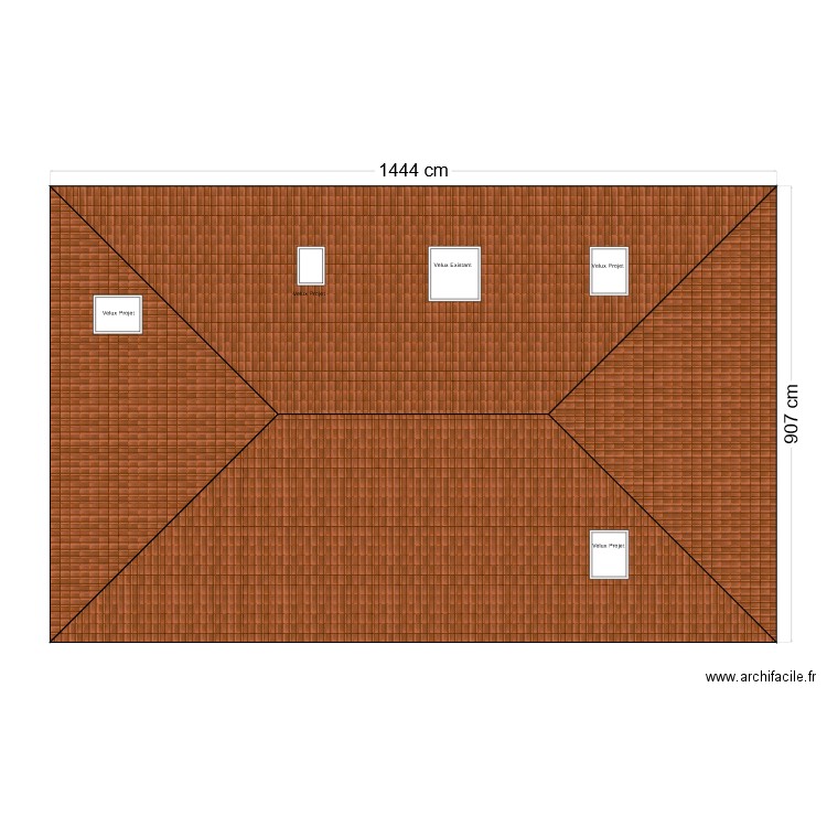 Toiture Projet. Plan de 0 pièce et 0 m2