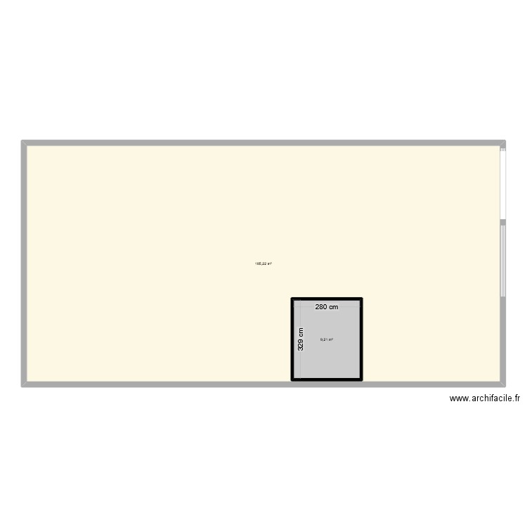 kine v1. Plan de 2 pièces et 205 m2