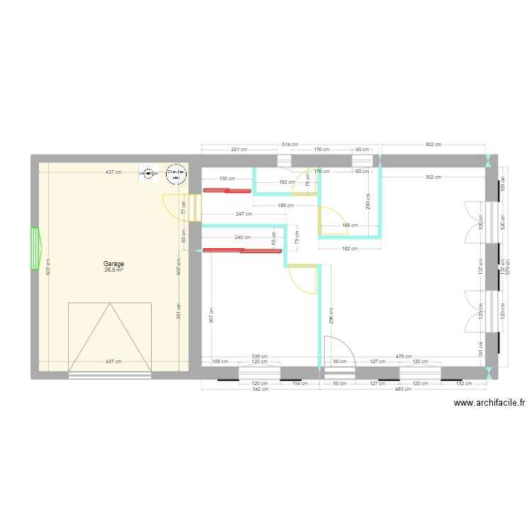 Dylan St JUST LE MARTEL cotes. Plan de 1 pièce et 27 m2