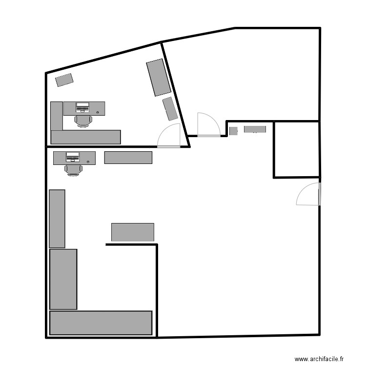 Aviation Zénith. Plan de 4 pièces et 100 m2