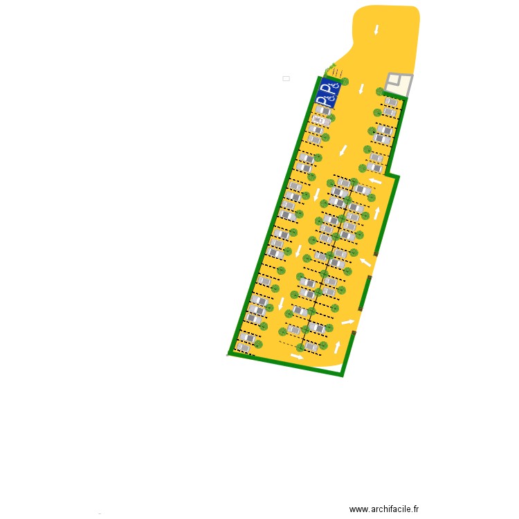 jardin 38. Plan de 1 pièce et 22 m2