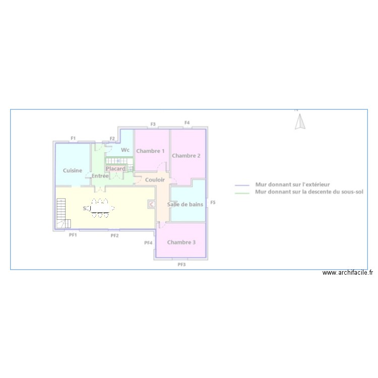 chaudins. Plan de 0 pièce et 0 m2